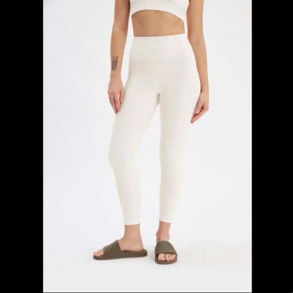 girlfriend collective Pants - Girlfriend Collective Size XXL Ivory High Rise Compressive Leggings